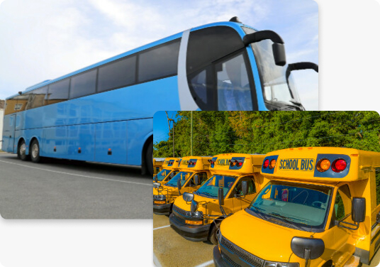 Organized bus parking spaces at Stackkly, offering ample space and security for bus storage.