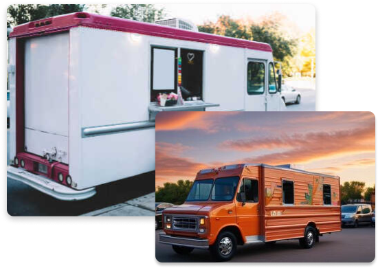 Convenient food truck parking near me in a well-lit, gated facility
