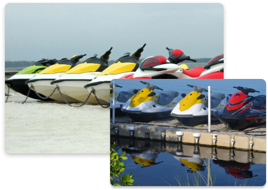 Spacious and clean jet ski storage unit available for rent