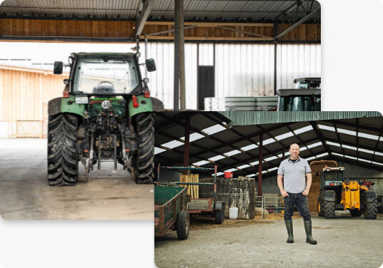 Large parking area for tractor at Stackkly's secure storage facility