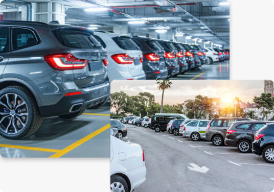 User booking vehicle parking online through Stackkly's platform – easy park rental near me.