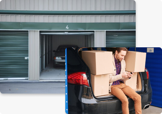 User reserving vehicle storage unit on Stackkly's platform, easy vehicle storage units booking